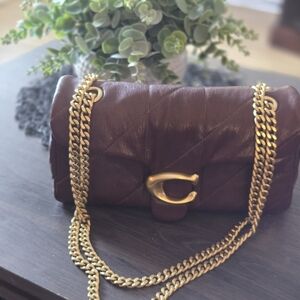 Coach Quilted Tabby- Goat Leather-Maple Color